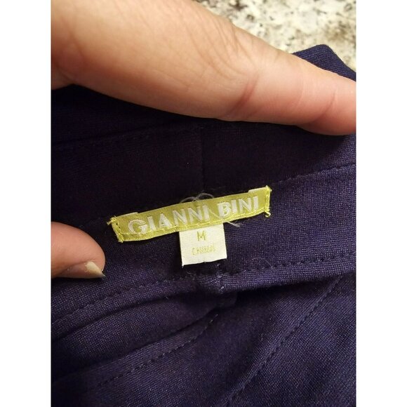 Gianni Bini dress M Medium Midi Navy Blue Sleeveless Sleek Business Skirt - Picture 8 of 12